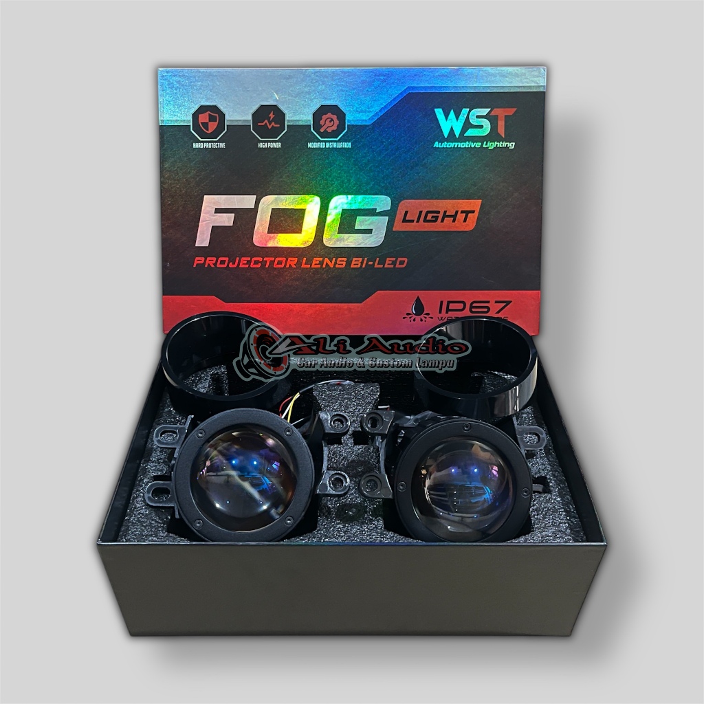 BILED PROJECTOR FOG LENS FOGLAMP AES WST 3 INCH BLUE LENS