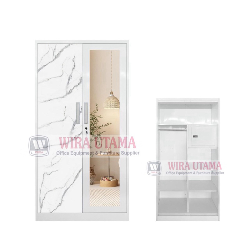 Lemari Pakaian Besi / Lemari Pakaian 2 Pintu Besi / Lemari Pakaian Besi 2 Pintu / Lemari Pakaian Ant