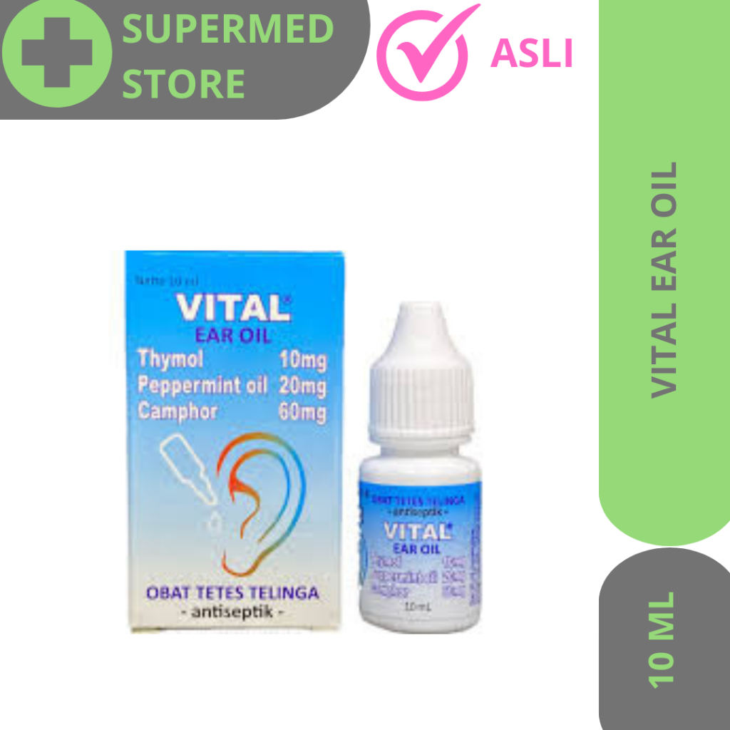 Vital Ear Oil / Obat Tetes Telinga / Vital Antiseptik Telinga
