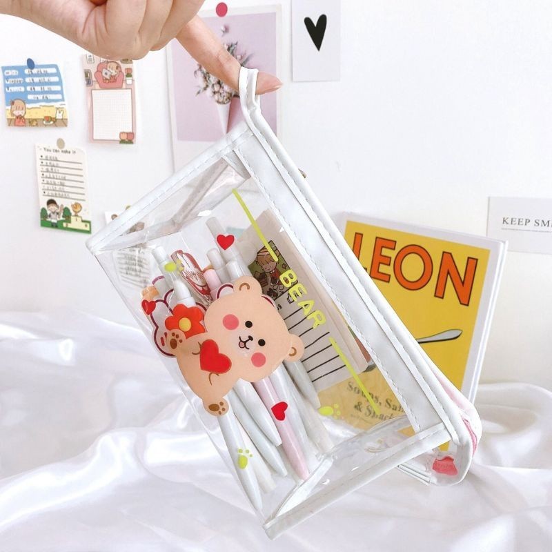 MEDAN COD - POUCH DOMPET MIKA MAKE UP TRANSPARAN TRAVEL POUCH / Medan Cod Tas Dompet Kosmetik Mika M