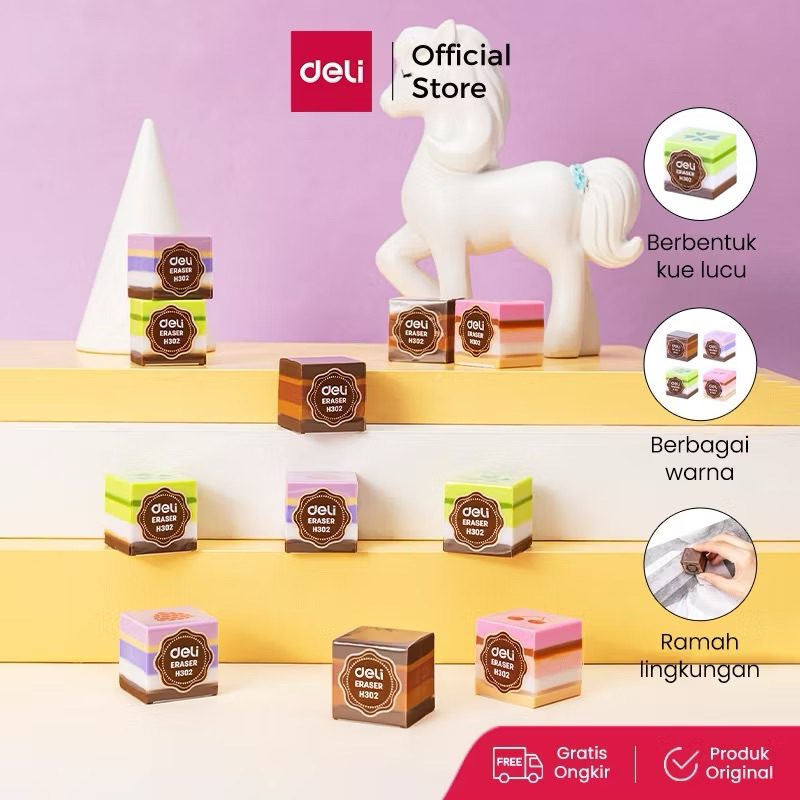 

[B911] Deli Multi-flavor Cake Eraser Penghapus Berbentuk Kue 4 Warna Bahan PVC Ramah Lingkungan EH302