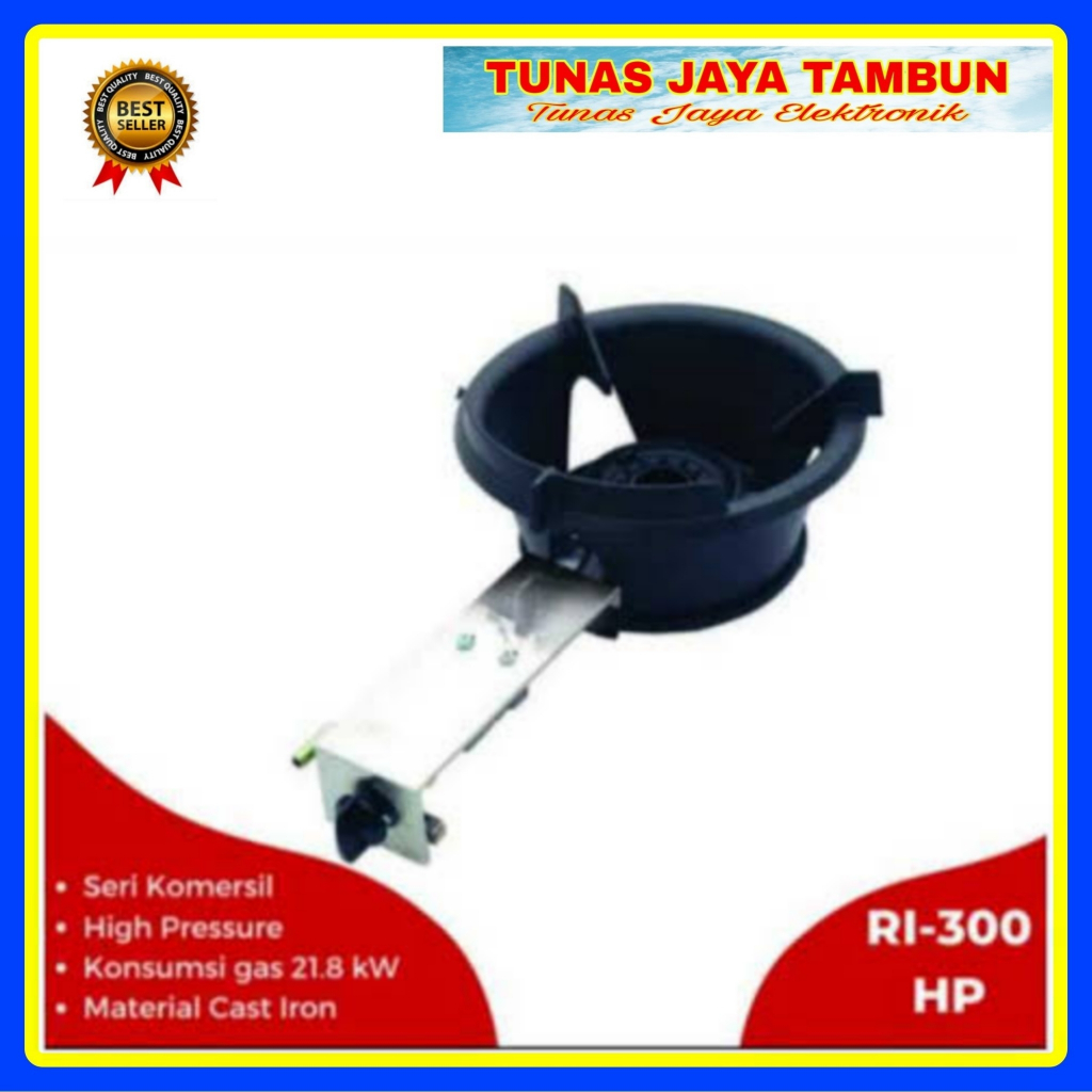 KOMPOR GAS RINNAI RI 300 HP / RINNAI KOMPOR GAS 1 TUNGKU RI 300 HP / RINNAI RI-300HP