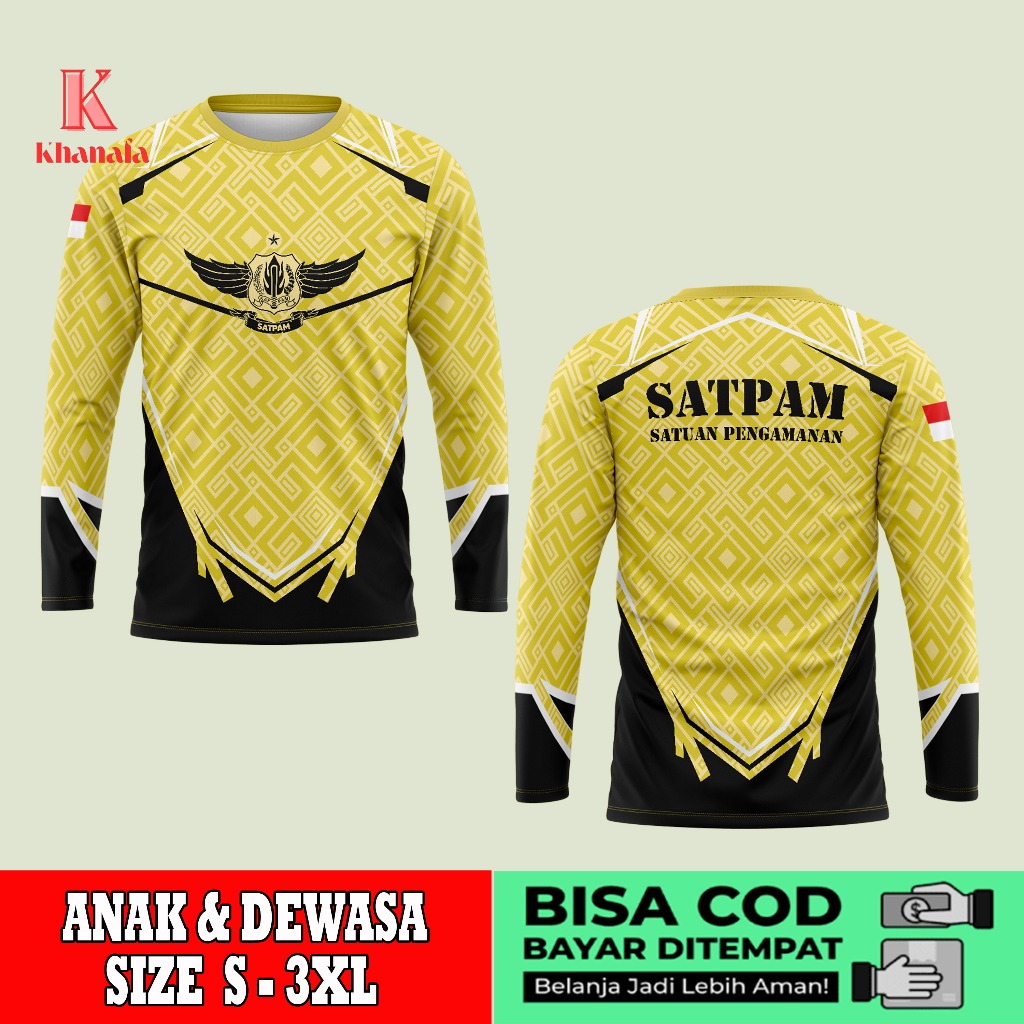 Kaos Satpam Lengan Panjang Kaos Security Jersey premium Satpam printing Custom art 07