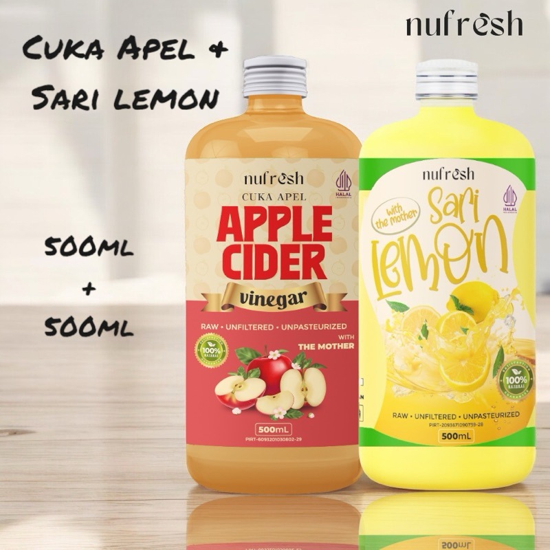 

Nufresh - Paket Bundling Cuka Apel dan Sari Lemon Minuman Diet Alami