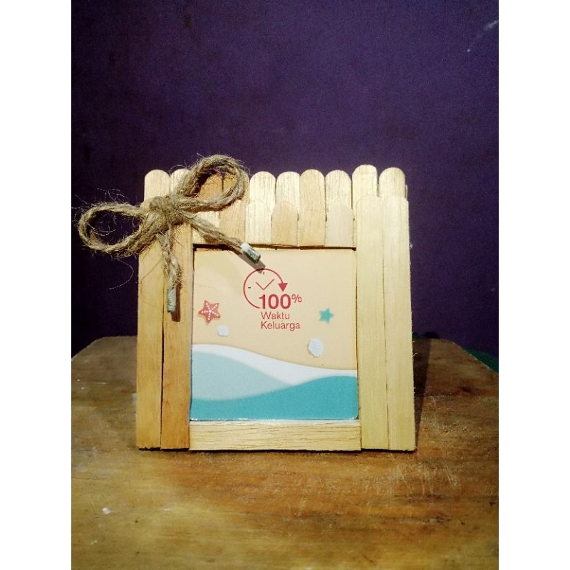 bingkai foto / frame foto mini dari stik es krim