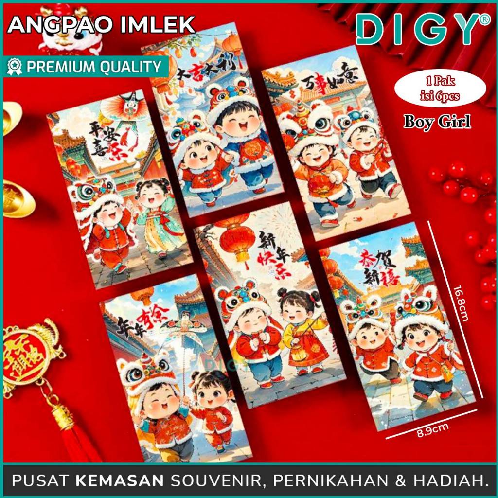 

[Harga 1 pack] Angpao Imlek / Angpao Chinese new year / Angpao Motif / Angpao Panjang Imlek