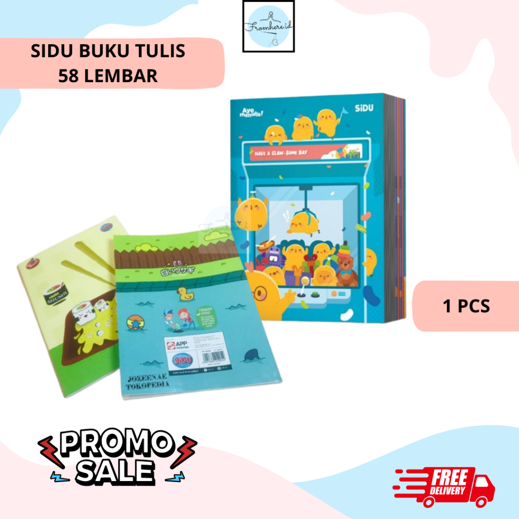 

SIDU BUKU TULIS 58 LEMBAR ECER / 1 PCS BUKU TULIS BERGARIS TEBAL / BUKU SEKOLAH ANAK / BUKU CATATAN
