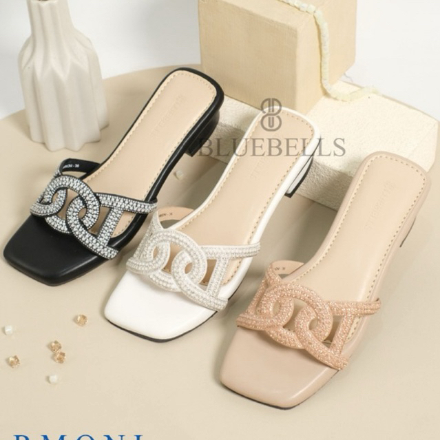 Bluebells HARMONI Sandal Selop Wanita Heels 3cm Elegan