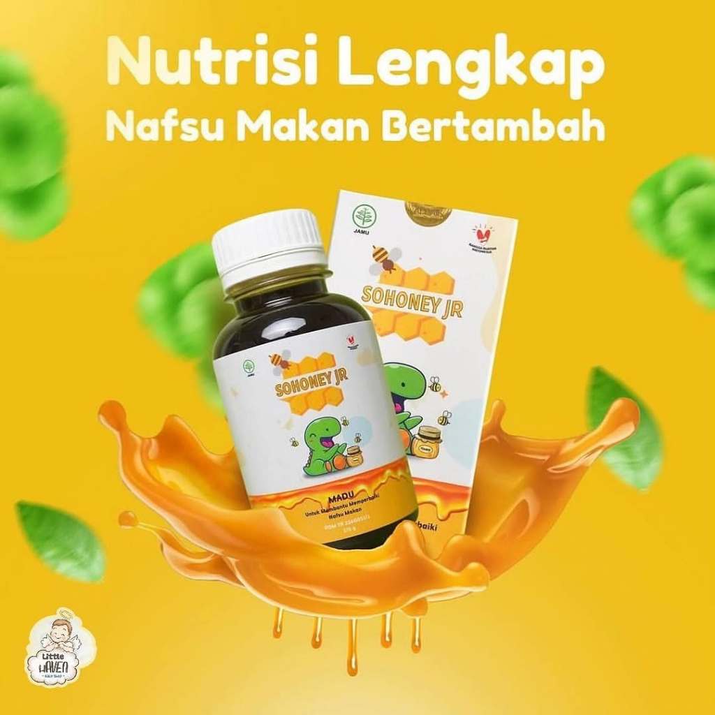 

S0H0ney Jr Madu Multivitamin Penambah Nafsu Makan Anak Madu | Menambah Berat Badan