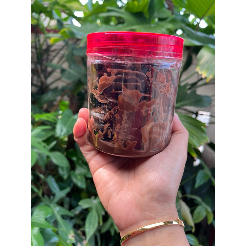 

keripik pisang coklat lumer kemasan toples 600ml berat kurleb 350gr