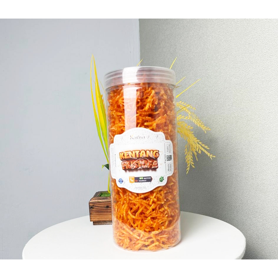 

Karasa Food | Kentang Mustofa [Manis/Pedas] Renyah Gurih Kriuk Tahan Lama Ori Homemade Toples 1300ml