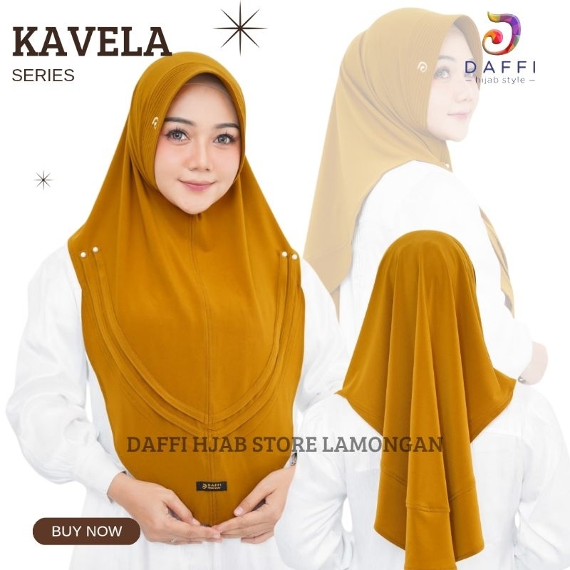 KAVELA Daffi Hijab Jilbab Instan Jersey Pet Antem Premium Terbaru 2025