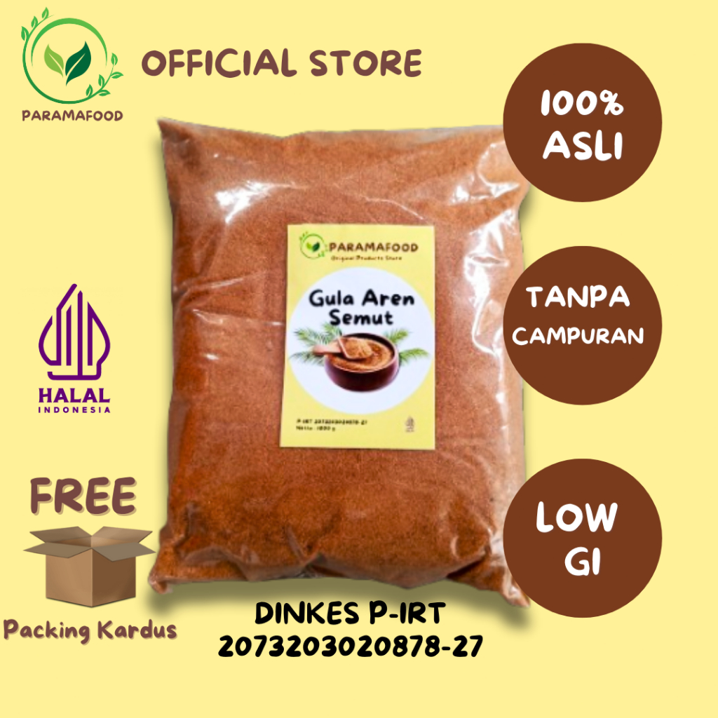 

Gula Aren Semut Asli / Nira Aren Bubuk Organik 1 kg