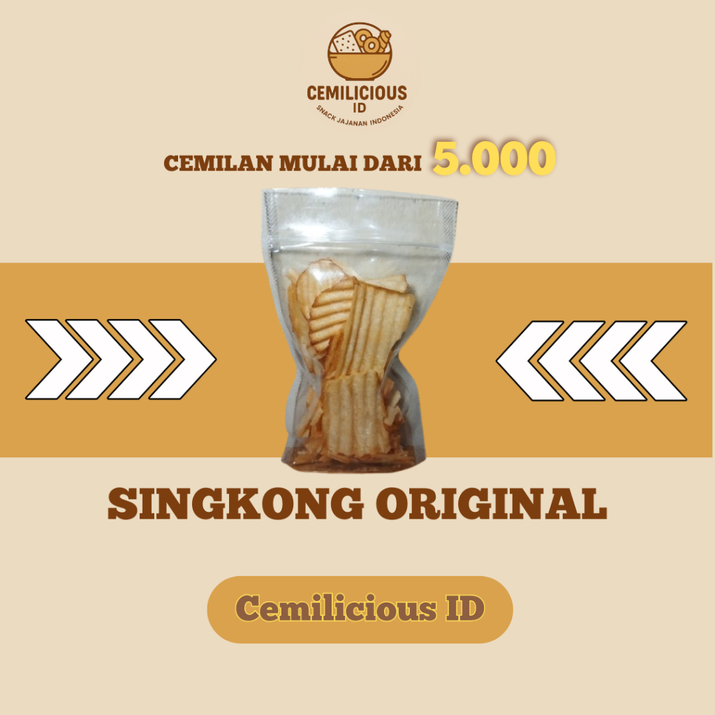 

[Cemilicious ID] Singkong Original 40gr - Singkong Original Asin Gurih
