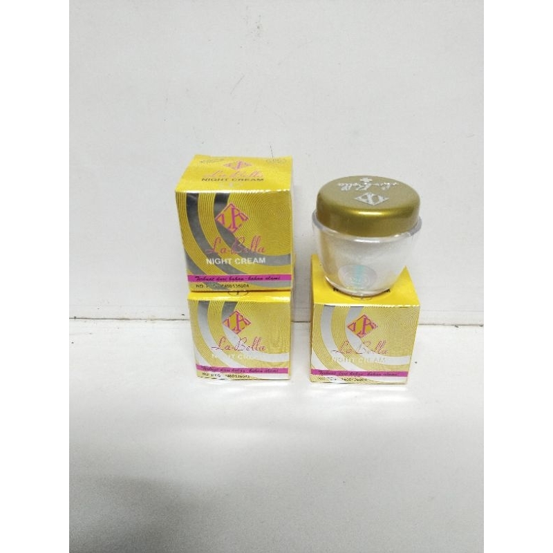 3pcs Cream Labella Malam  Holo Asli Pelembab wajah