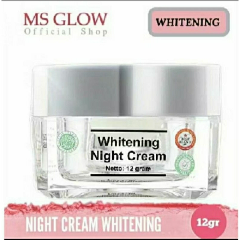 MS GLOW Whitening Night Cream / Cream Malam Ms Glow