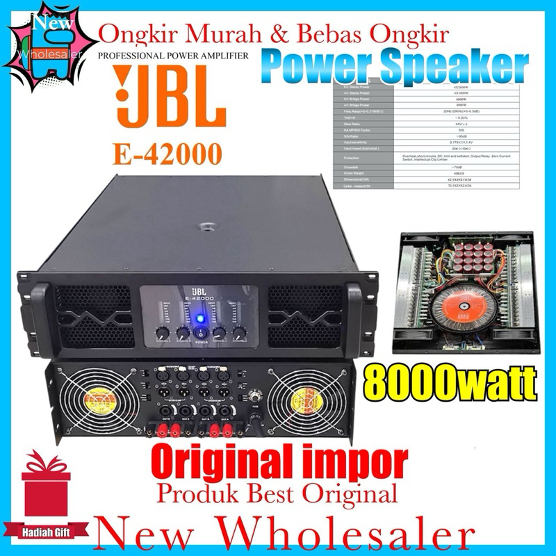 Power Speaker Sound Audio Jbl 4 channel 4x2000watt Original max 8000watt