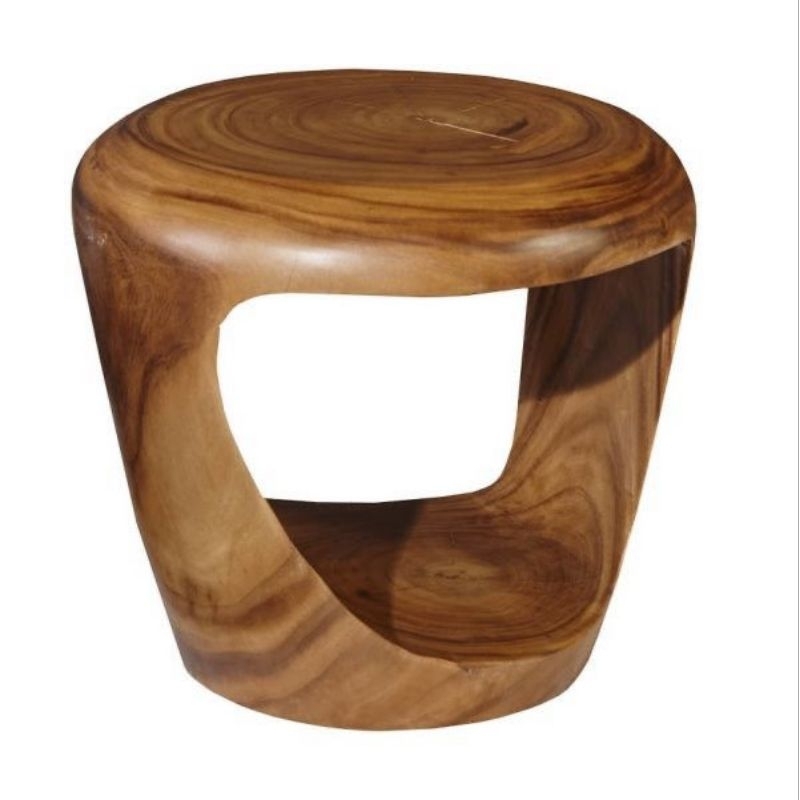 Kursi Stool gentong solid kayu utuh