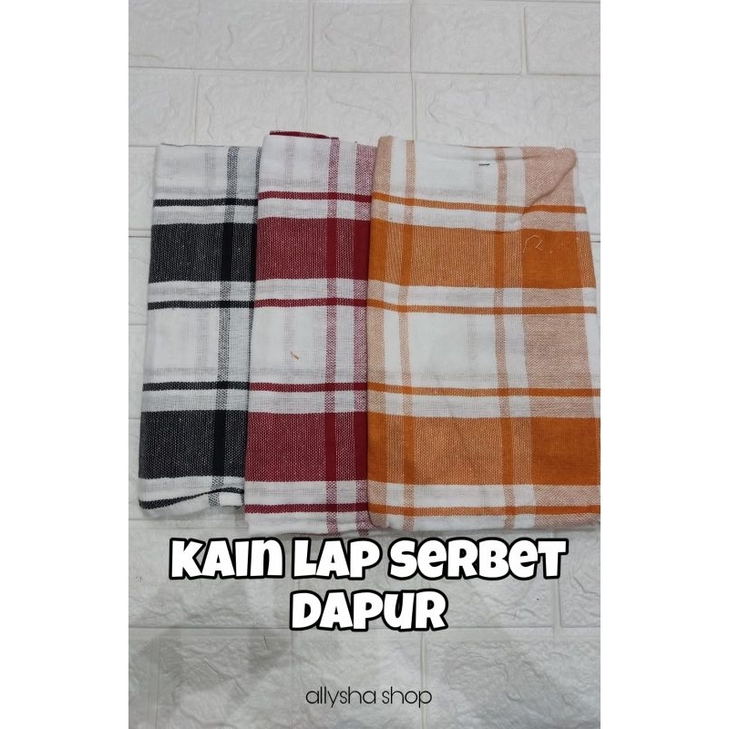 Serbet Dapur 60×60cm Serbet Besar serbet lebar Tebal Kain Lap meja Kain Lap piring lap dapur wastafe