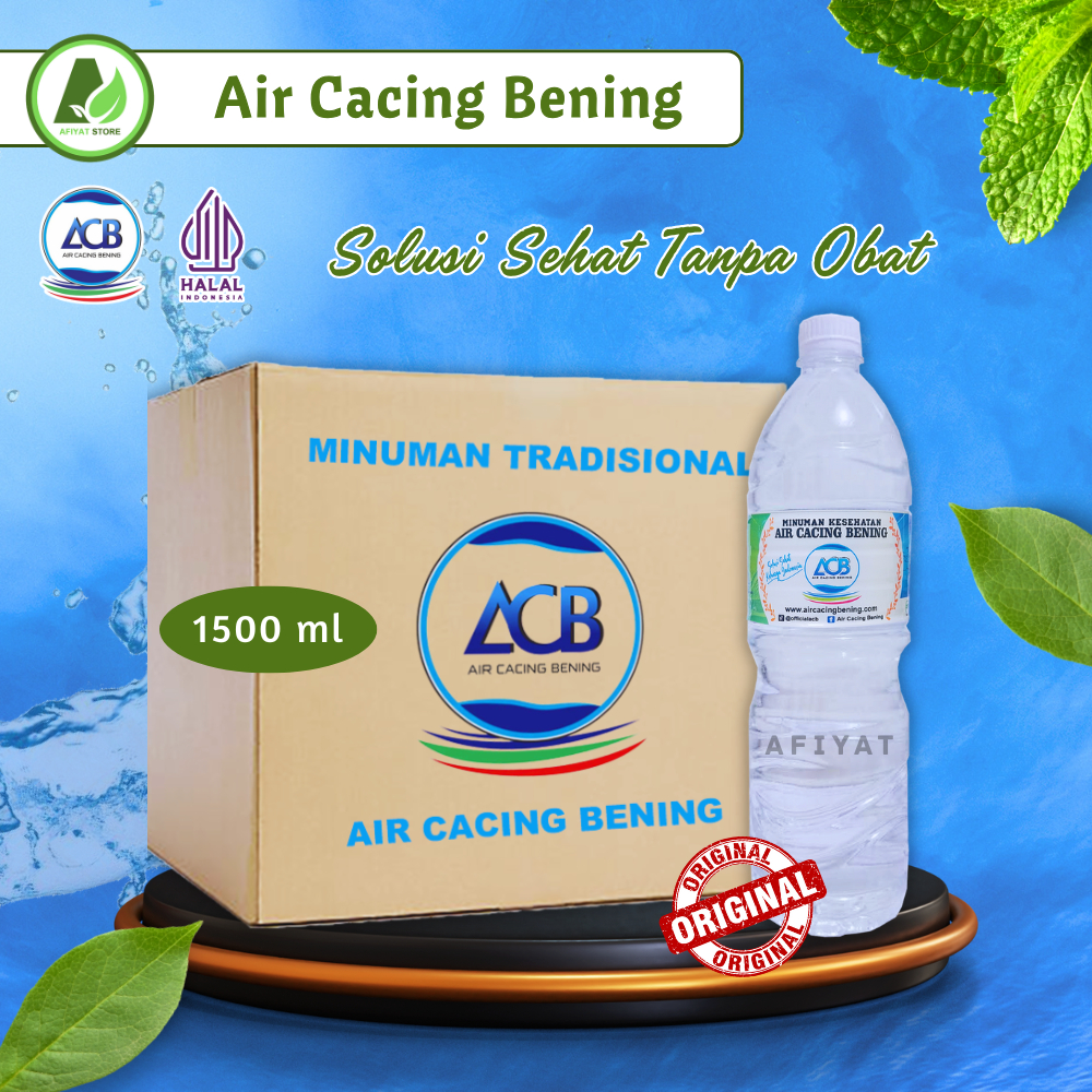 

(1 Dus 1500 ml) Air Cacing Bening ACB Minuman Tradisional Ekstrak Cacing 12 Botol