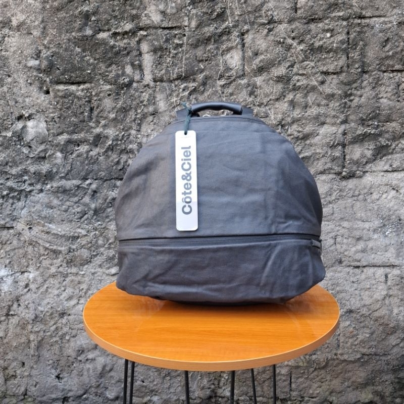 Cote & Ciel Meuse Coated Canvas Backpack Black