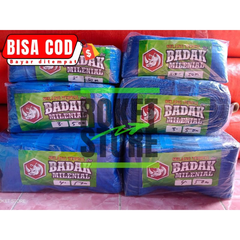 SELANG TERPAL/SELANG AIR IRIGASI DIESEL/SELANG PERTANIAN UKURAN 2 dim/2,5 dim/3 dim /4 dim 50 meter