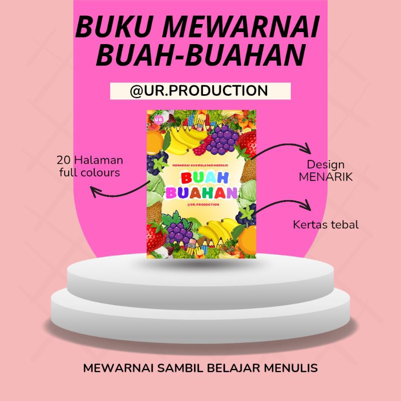 

Buku Mewarnai & Belajar Menulis Anak – Seri Buah-Buahan Full Colour (A4/A5)