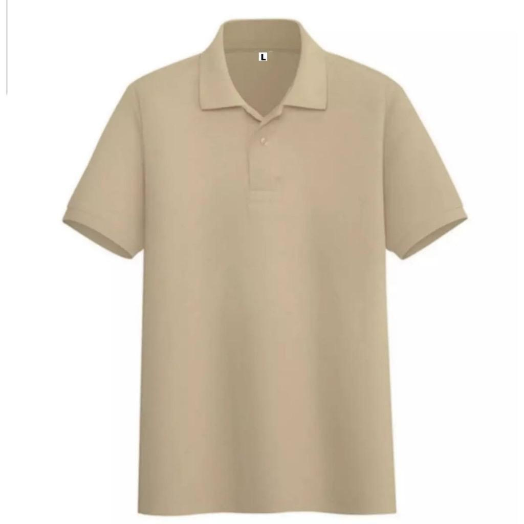 Afada - Kaos Kerah Polo Polos Krem Mocca / Kaos Pria Polos / Pique Polo Shirt Seragam Pendek