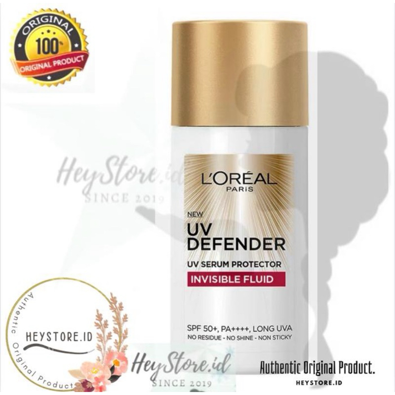 SUNSCREEN REJECT NON BOX UV Defender Invisible Fluid Sunscreen SPF50+ PA++++  Melindungi kulit dari 