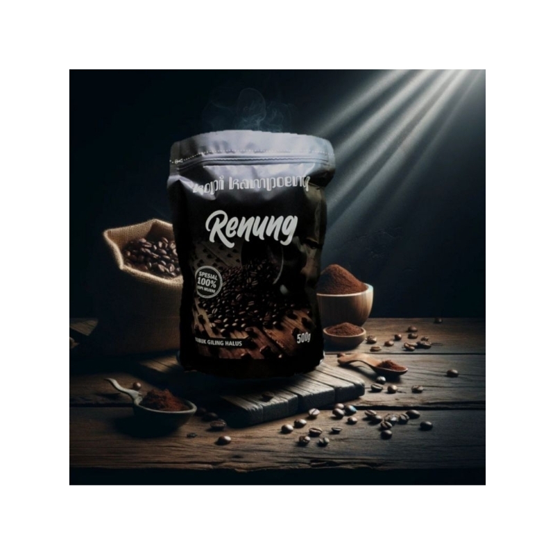 

KOPI HITAM RENUNG 500G | BUBUK GILING HALUS | KOPI KAMPOENG