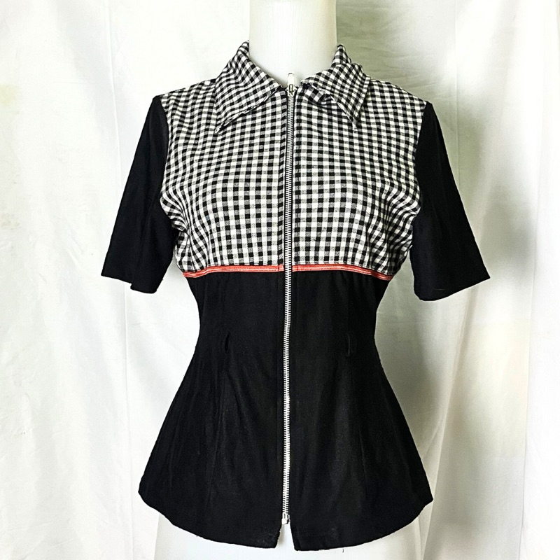 Kemeja Kotak Kotak | Atasan Wanita Size S | Kemeja Wanita Kotak Kotak | Blouse Wanita Casual