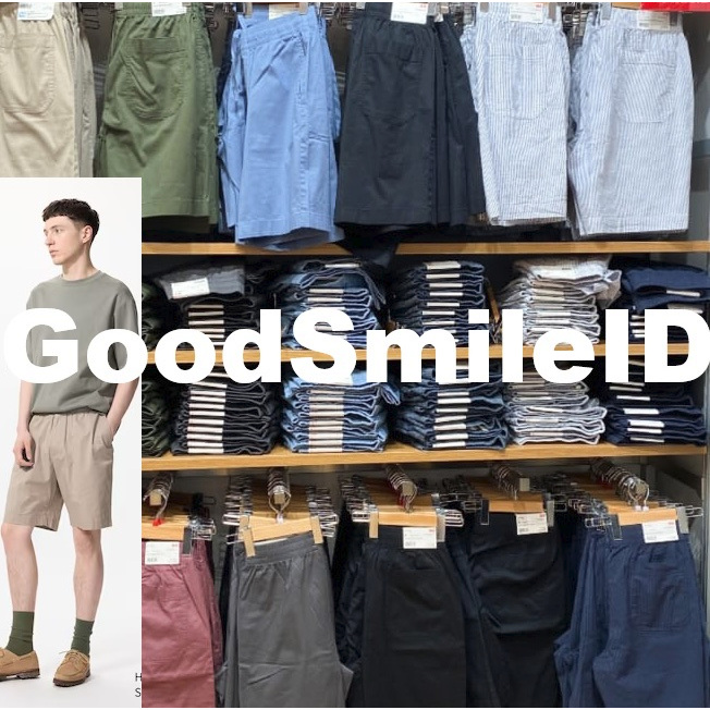 SALE Men Celana Pendek Relax Dry Stretch Rileks KATUN SHORTS SANTAI PIYAMA SALE PRIA WANITA UNIQLO J