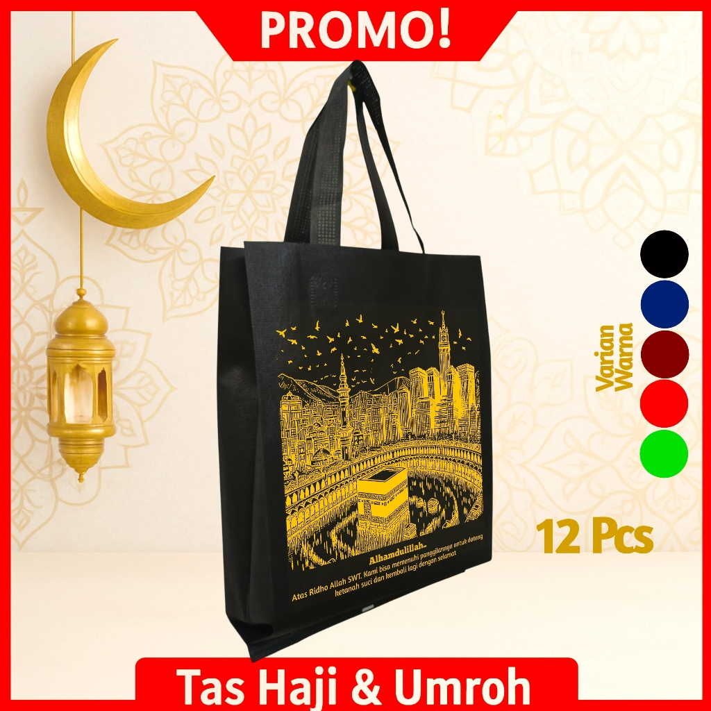 

(12PCS)Tas oleh-oleh haji dan umroh T35x25x8cm lipat samping