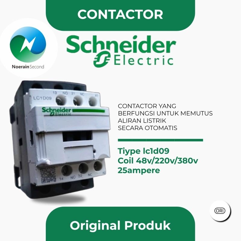 kontaktor seneider 25ampere 220v 48v
