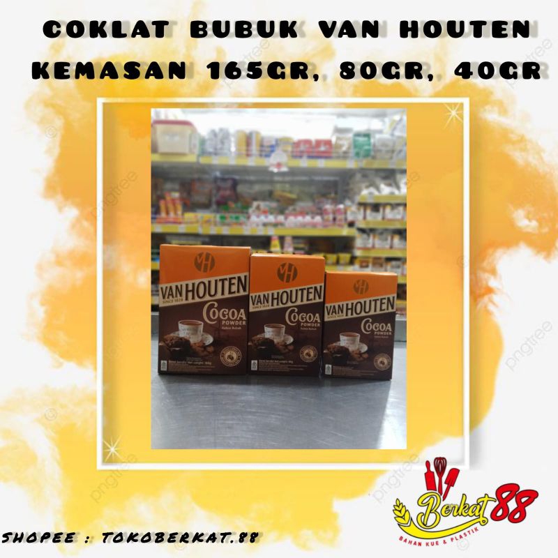 

COKLAT BUBUK VAN HOUTEN KEMASAN 165GR , 80GR , 40GR