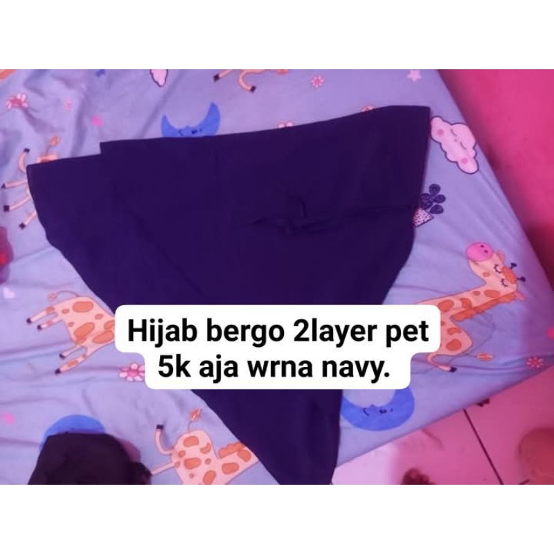 hijab 2 layer pet