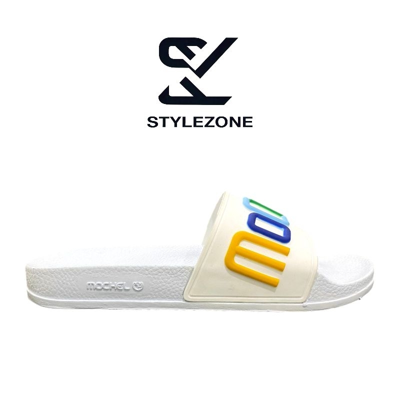 MOCHEL - Sandal Slop TPR Pria Anti Slip Ringan Original Warna Putih