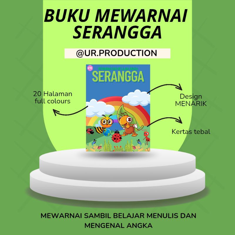 

Buku Mewarnai Edukatif Anak - Seri Serangga | Belajar Huruf & Angka
