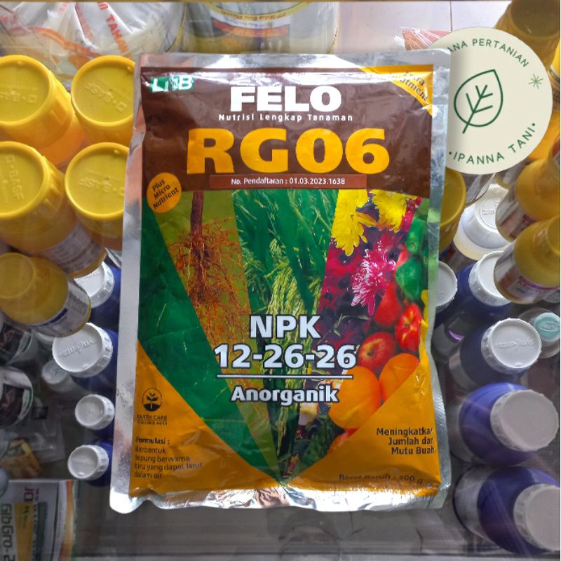 PUPUK FELO RG06 RAPIDGRO 500GR - PUPUK NPK 12-26-26 ANORGANIK | NUTRISI LENGKAP TANAMAN