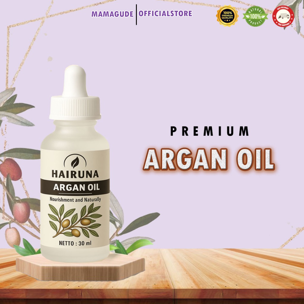 Argan Oil 30ml Minyak Argan Alami untuk Rambut & Kulit Hairuna