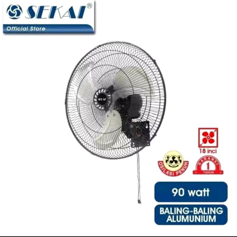 Kipas Angin Dinding Wall Fan 18 Inch SEKAI HWN-1858 PO/ Kipas Angin Dinding Sekai 18"