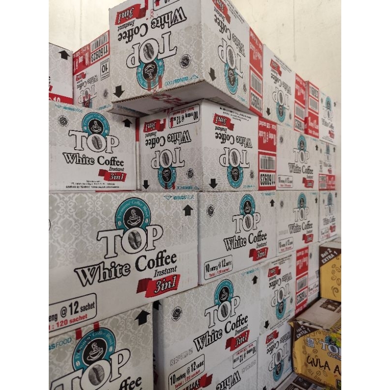 

Kopi Top white coffe Karton 10 rtg x12 sachet 120pcs