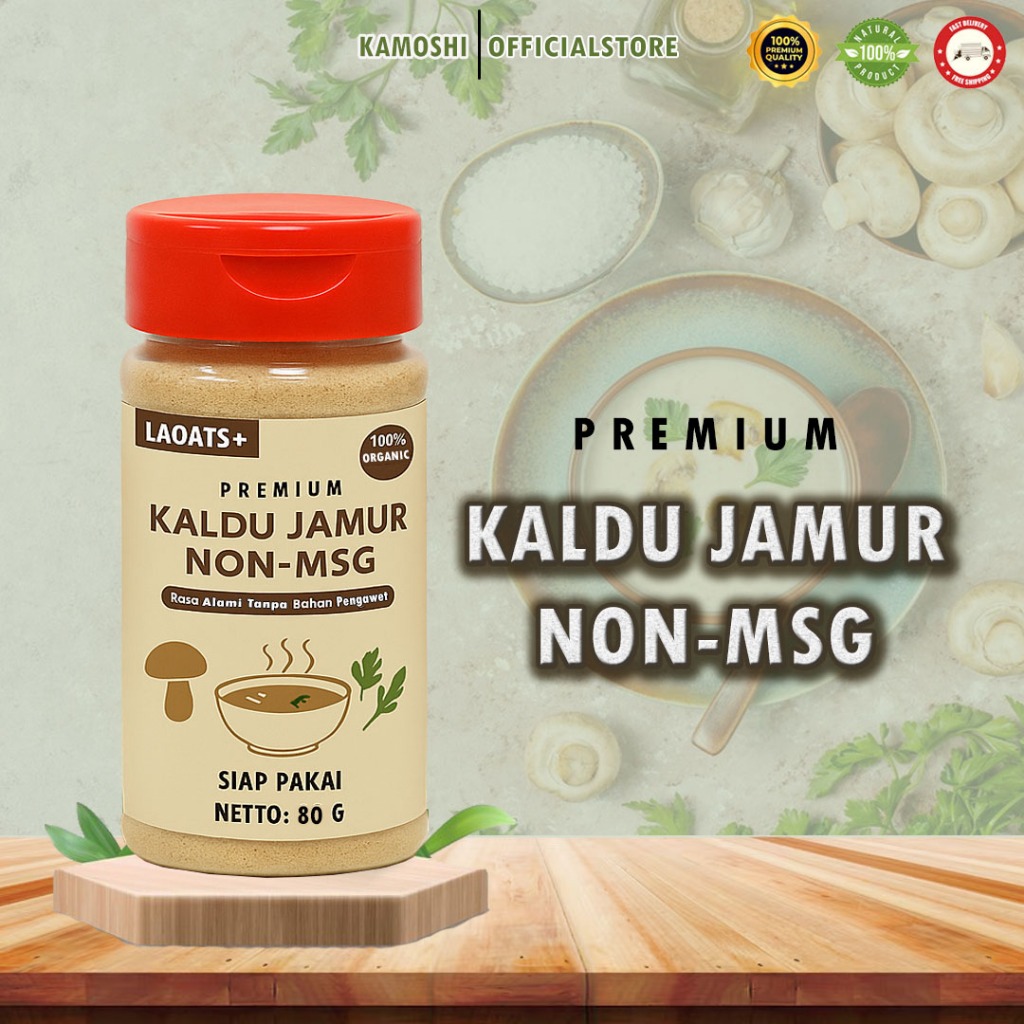 Kaldu Jamur MPASI Non MSG  Aman untuk Bayi hingga Lansia 100% Alami & Tanpa Pengawet Laoats+