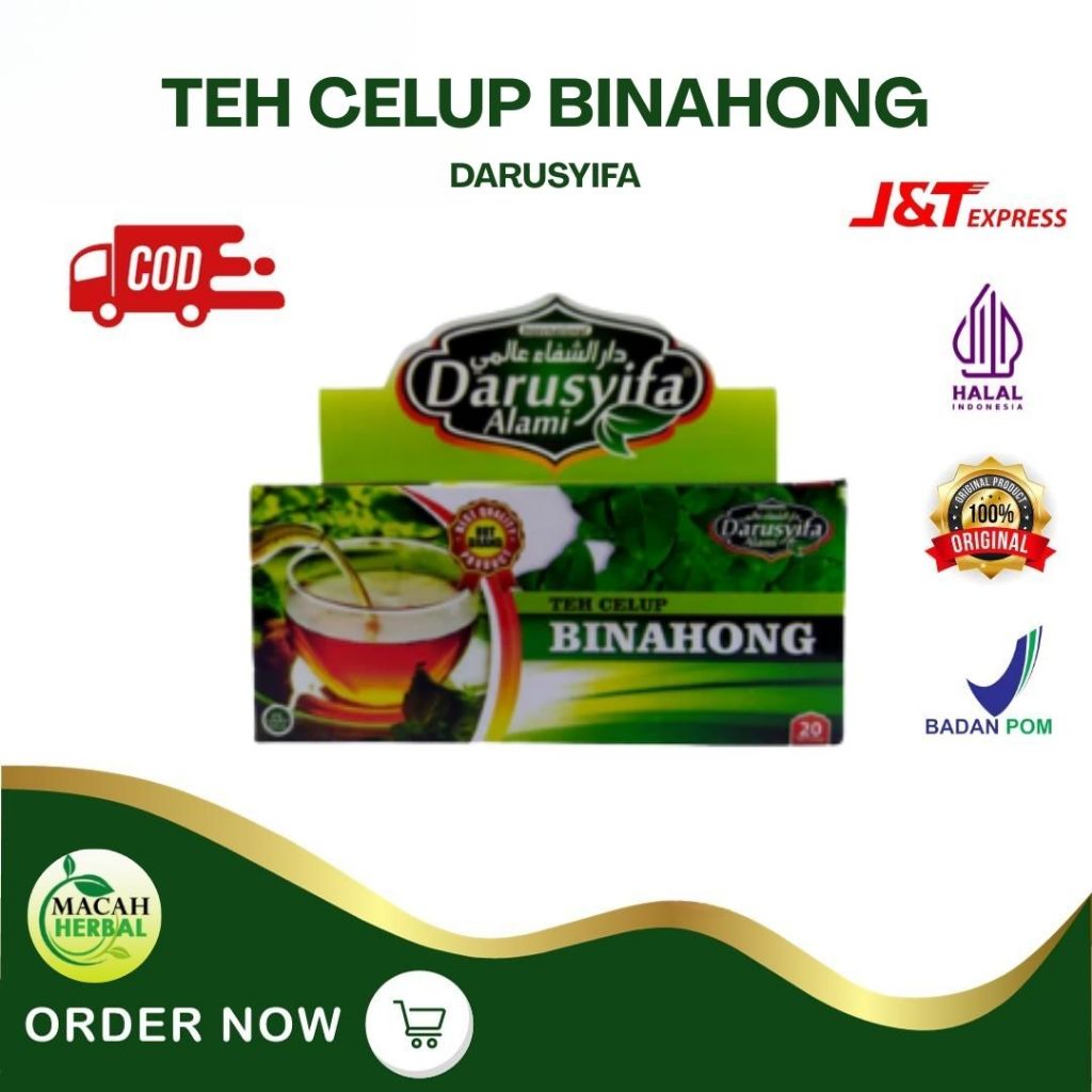 

MACAH HERBAL - TEH CELUP BINAHONG DARUSYIFA TEH CELUP HERBAL ISI 20 PCS
