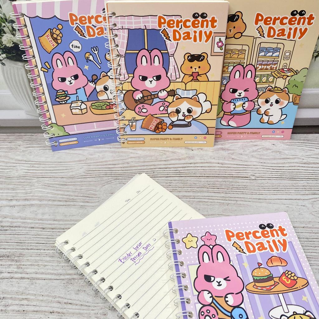 

Buku Binder Spiral PERCENT DAILY BK-1871 Super Cute Lucu Kertas Bergaris / Buku Tulis Favorit Anak Kekinian Alat Tulis Sekolah Termurah Bisa cod