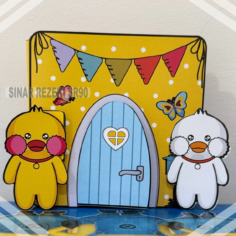 bebek viral paper duck house mainan kertas edukatif anak usia 4 thn-9 thn boneka kertas