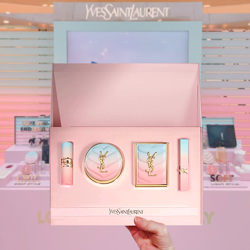 YSL Valentine Edition Gift Set/YSL Touche Eclat Glow Pact Valentine Cushion Limited Edition / YSL EY