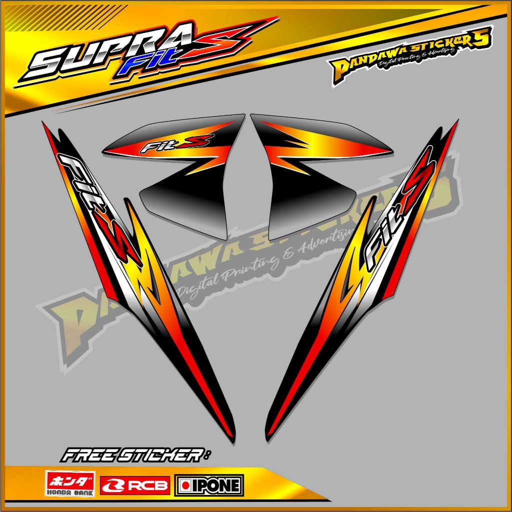 STRIPING VARIASI HONDA SUPRA FIT S / STIKER VARIASI SUPRA FIT S