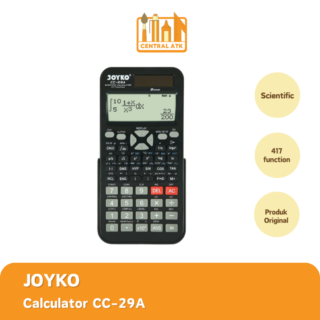 

CALCULATOR | KALKULATOR | JOYKO CC 29A SCIENTIFIC 417 FUNCTIONS