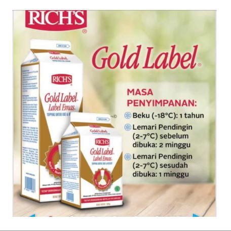 

Rich Gold Label Whipping Cream 907gram - Gosend/Grab ONLY !!!!